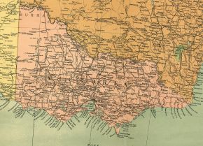 "Historical map of Victoria, Australia, from 1916, showing state boundaries, major towns, railways, and geographic features." (From The Perry-Casta&ntilde;eda Library Map Collection: Historical maps of Australia and the Pacific, by McCarron, Bird and Co., 1916, University of Texas Libraries. https://legacy.lib.utexas.edu/maps/historical/australia_1916_victoria.jpg. Public domain.)