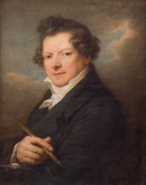"Formal portrait of Hendrik Voogd, a 19th-century landscape painter, shown in three-quarter view wearing a dark coat and cravat, with a calm, composed expression." (From The Discovery of an Artist’s Portrait: The Landscape Painter Hendrik Voogd Portrayed by Charles Howard Hodges, by Josephina De Fouw and Sepha Wouda, The Rijksmuseum Bulletin, vol. 69, no. 2, 2021, p. 147. https://doaj.org/article/bbcbcfcdb77a48709be90ceb1a0a3c0d)
