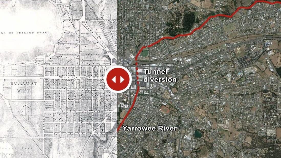 In the 1800s, colonial settlers moved Ballarat’s Yarrowee River. The ...