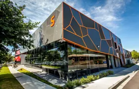 Photo of S building at a Federation University campus.