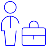 An icon of a person next to a briefcase